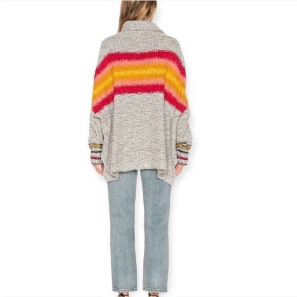 Free People Arctic Blast Pullover Turtleneck Oversized Sweater Wool Blend Size S - Picture 5 of 10